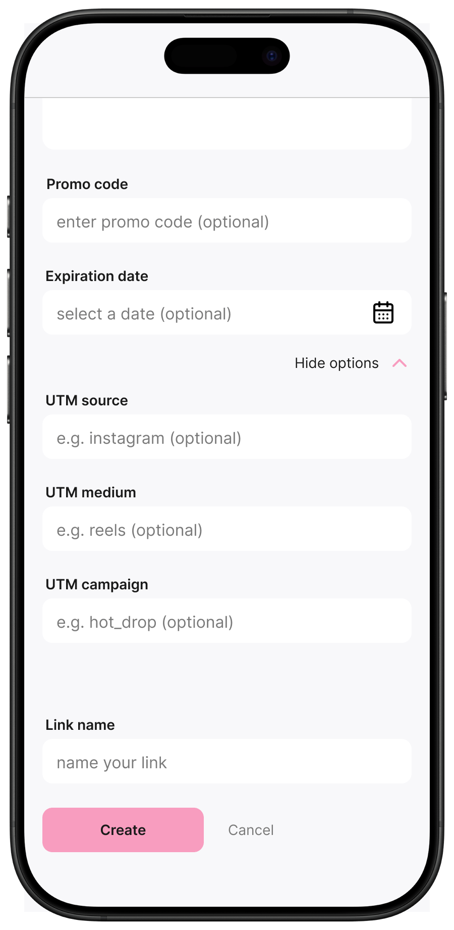 Add link expiration and UTM tracking